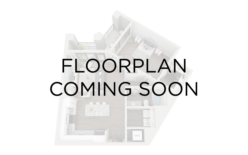 A6 - 1 bedroom floorplan layout with 1 bathroom and 849 square feet